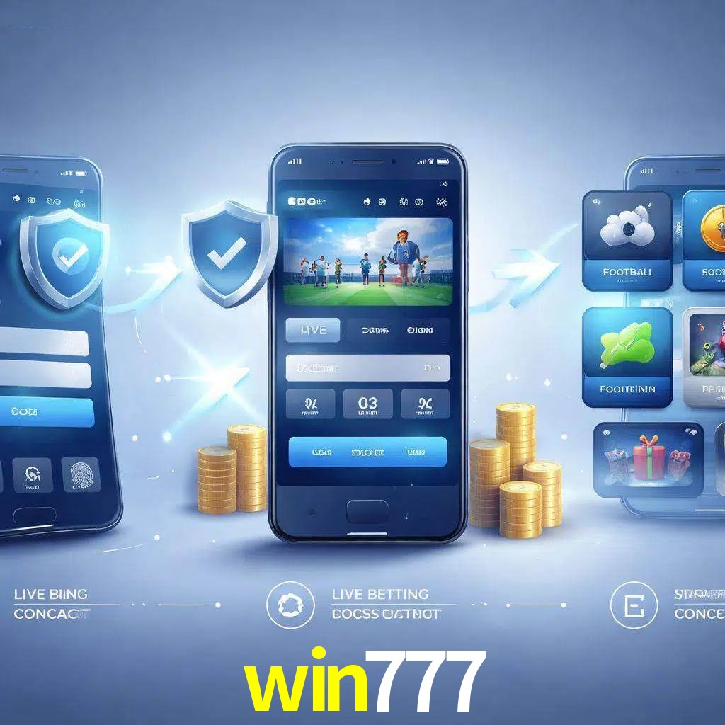 Pasos de acceso a la app win777 en pantalla de teléfono móvil
